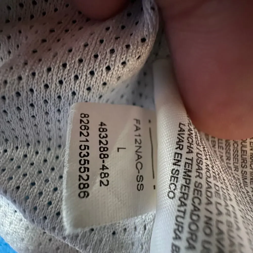 Nike 483288-482 Air Jordan Varsity Hoodie Snap Button Windbreaker Men Large Blue